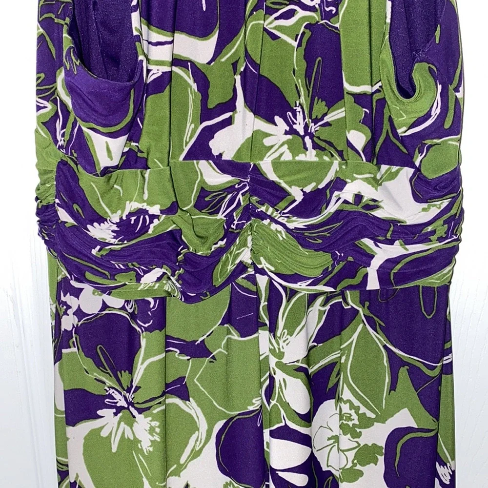 Evan Picone Sleeveless Halter Style Dress Size 16 - Picture 3 of 5